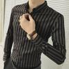 Мужские рубашки в полоску в деловом стиле Slim Fit - модная одежда на весну/лето