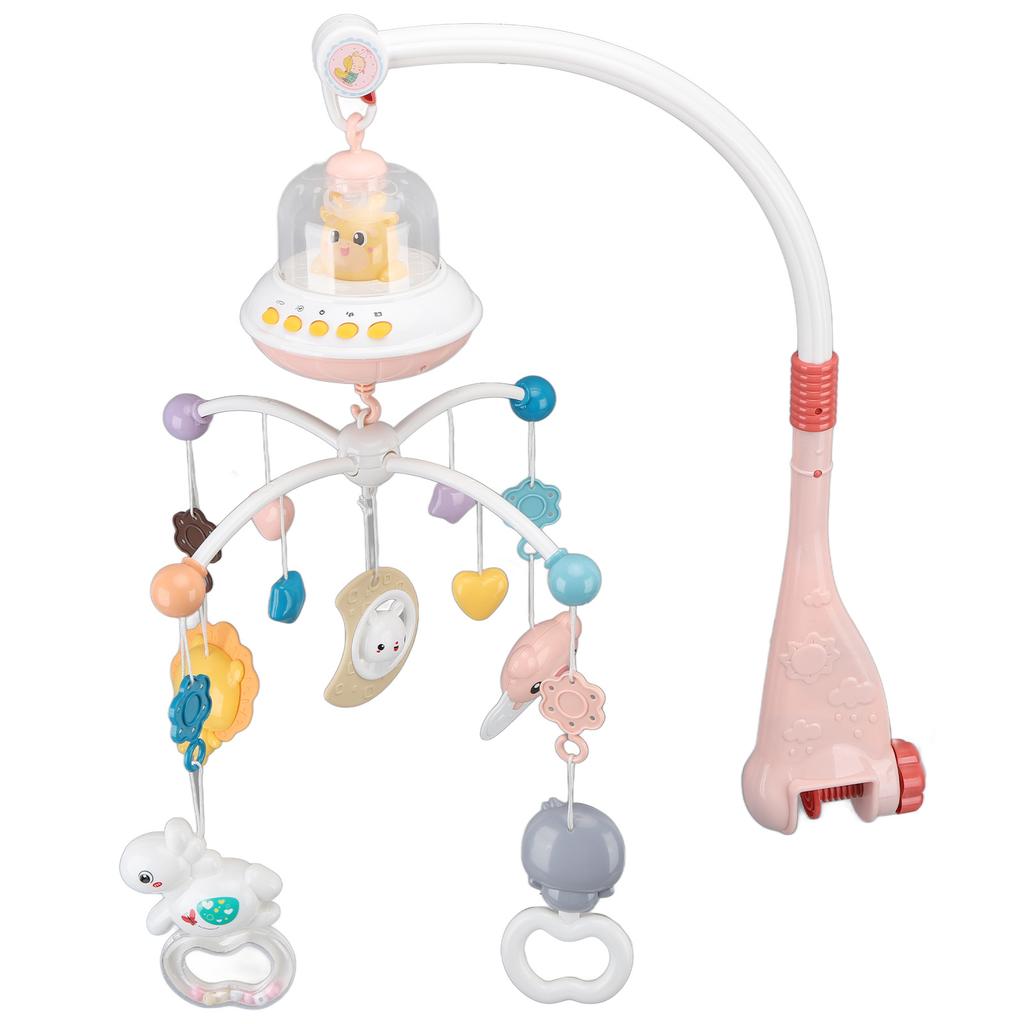 Детский мобиль, вращающийся, с животными, ночник, расслабляющая музыка, детский пластиковый мобиль с проектором