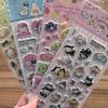 4 листа Sanrio Персонажи 3D Объемные Наклейки Очаровательные Куроми Моя Мелодия Декор для Детского Скрапбукинга Канцелярия плюс Телефон