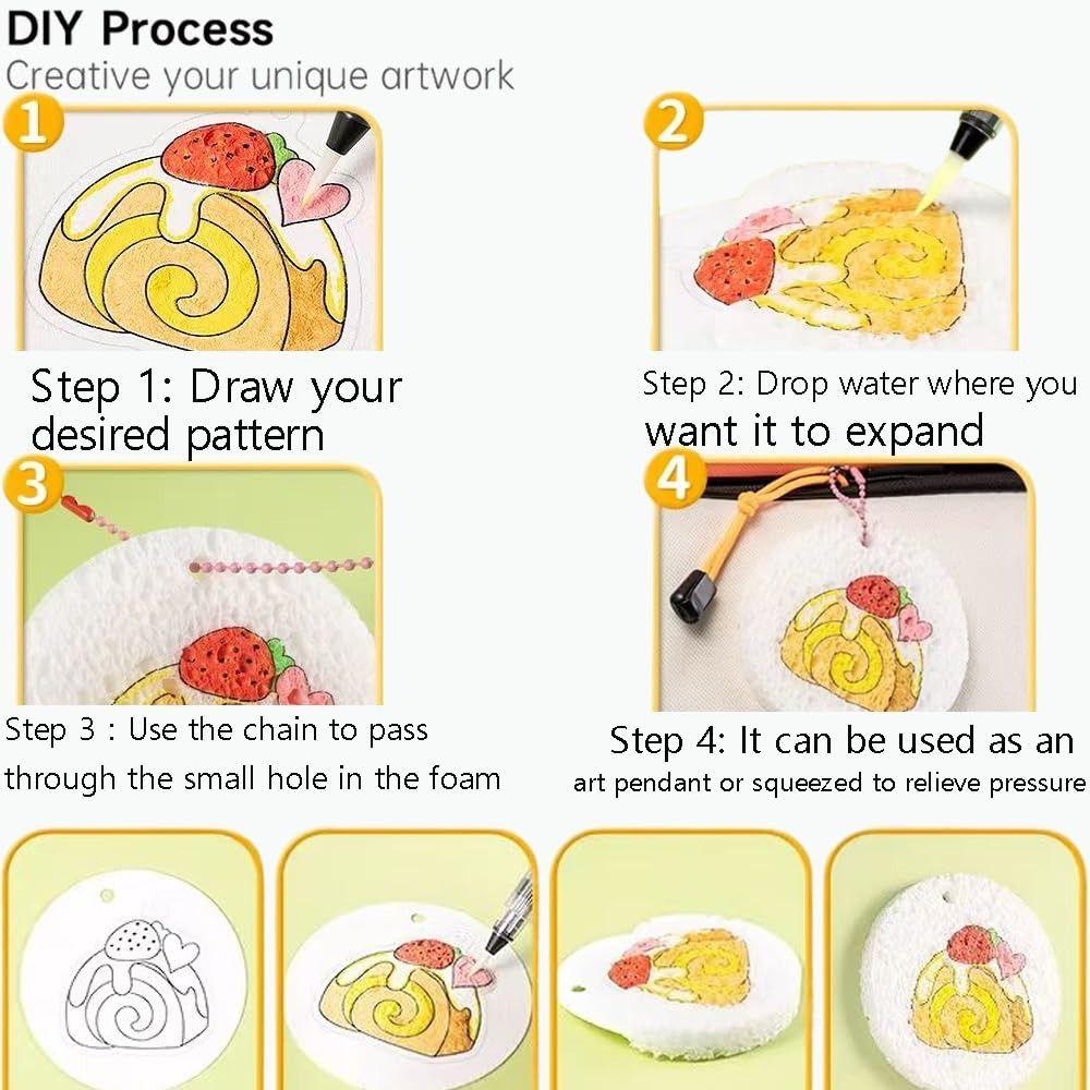 Набор для рисования Magic Texture с мольбертом, 3D-холст для рисования, губка, художественные материалы