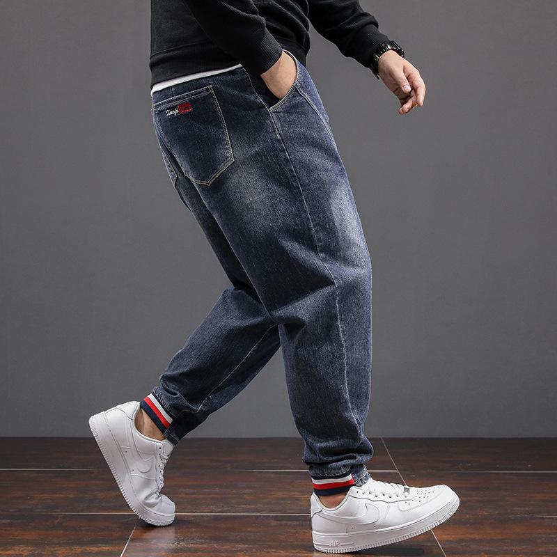 Мужские узкие джинсы с эластичной талией Xiaofeiniu: Модный, универсальный, удобный, подходит для всех размеров