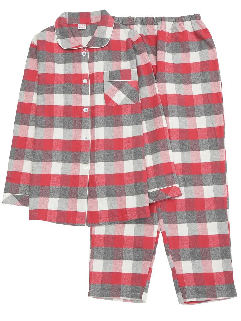 Gifts of Brilliance Thick Winter Pajamas with Long Sleeves Red Women's High-Quality (Small, Gray) PJ_3368