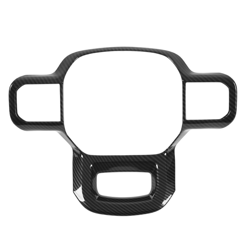 Steering Wheel Panel Cover ABS Carbon Fiber Style Decorative Trim Replacement for Ford 2021 and Up