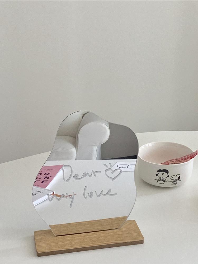 Simple Irregular Mirror Home Desktop Makeup Mirror Acrylic Decoration Standing Mirror