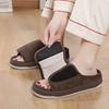 Men Women's Diabetic Slippers Adjustable Swollen Feet Slippers Open Toe with Rubber Sole for Indoor Outdoor