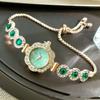 Exquisite Women's Bracelet Watch Pull Type Rhinestone Quartz Watch  Accessories
