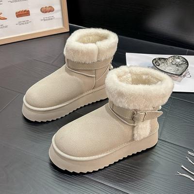 Женские зимние ботинки, новые осенне-зимние бархатные теплые хлопковые туфли с сумкой, с закрытым носком, полусапоги с пухом