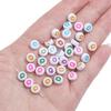 500G Acrylic Colorful A-Z English Letter Beads Flat Round Alphabet Beads For Jewelry Making DIY Couple Friendship Bracelet Necklace