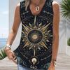 Женский Топ на Бретелях Большого Размера с V-образным вырезом Патриотический Принт Звезды Точки Вертикальные Мазки Повседневный Топ