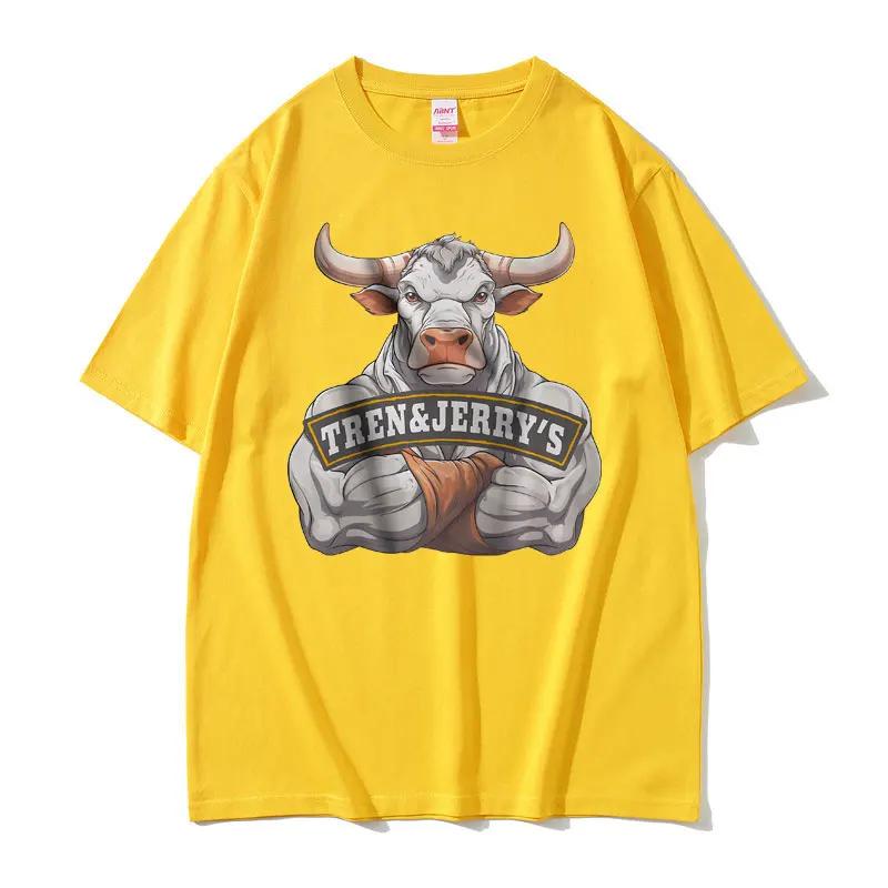 Забавная футболка Tren and Jerry's Oversize Pump Cover Meme Футболка женская для фитнеса в спортзале Повседневная футболка унисекс Футболка унисекс