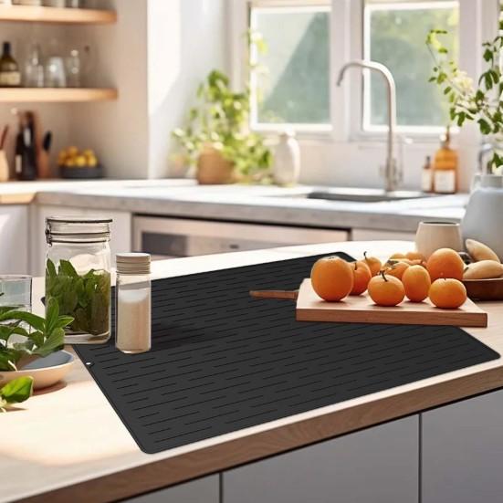 Силиконовый коврик для плиты со стеклянной поверхностью, антиожоговый термостойкий коврик для сушки кухонной посуды, стеклянная варочная поверхность