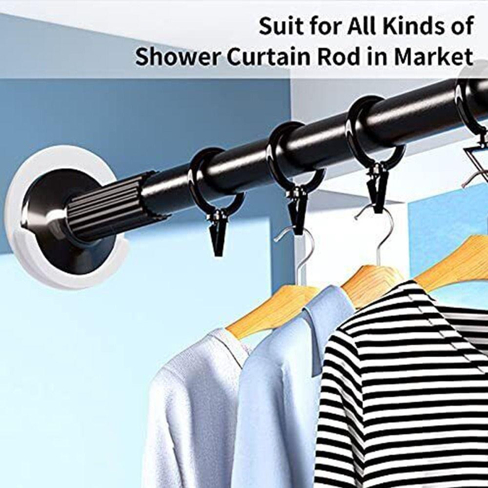 Screw Fixation Shower Rods Holder Curtain Rod Mount Retainer Tension Holder Shower Curtain Rod