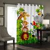 Спальня Кухня Шторы Мультфильм Зоопарк Животные Коллекция Джунгли Ребенок Оконные Шторы Шторы для Гостиной Декоративные Элементы
