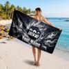Green Day Customized Name Text Beach Towel, Soft Absorbent Towel Beach Pool Travel Personal Gift