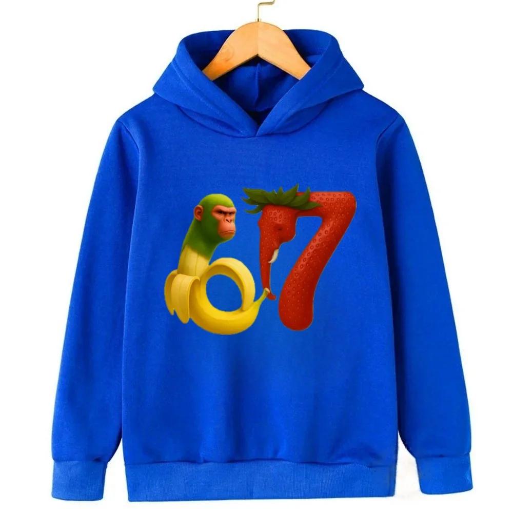 Spring Autumn 67 Six Seven Crazy Men's Hoodie Casual Fashion Fun Hooded Sweatshirt Pullover Women Clothing Top
