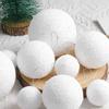 6pcs Round White Foam Christmas Balls 4/6/8CM Xmas Tree Hanging Pendant  New Year Gift