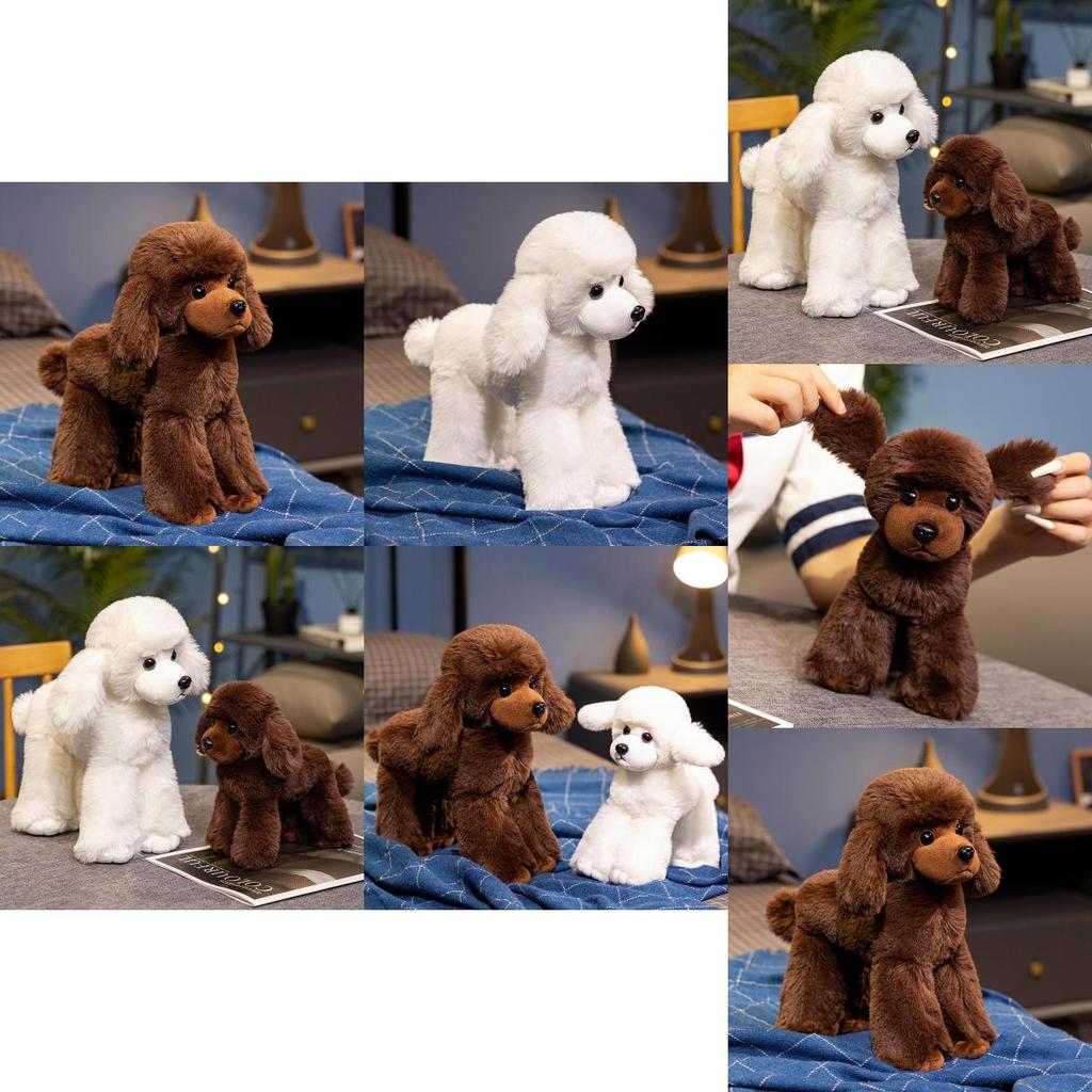 Гигантский плюшевый пудель, игрушка-собака, фигурка животного для детей, подарок, коллекционное издание