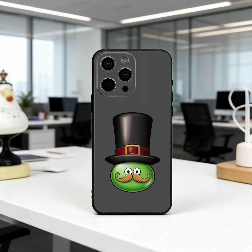 Чехол для телефона D-Dragon Q-quest S-slime-DQS для iPhone 17,16,15,14,13,12,11 Plus,Pro Max,XS, Мягкий Силиконовый Черный Чехол