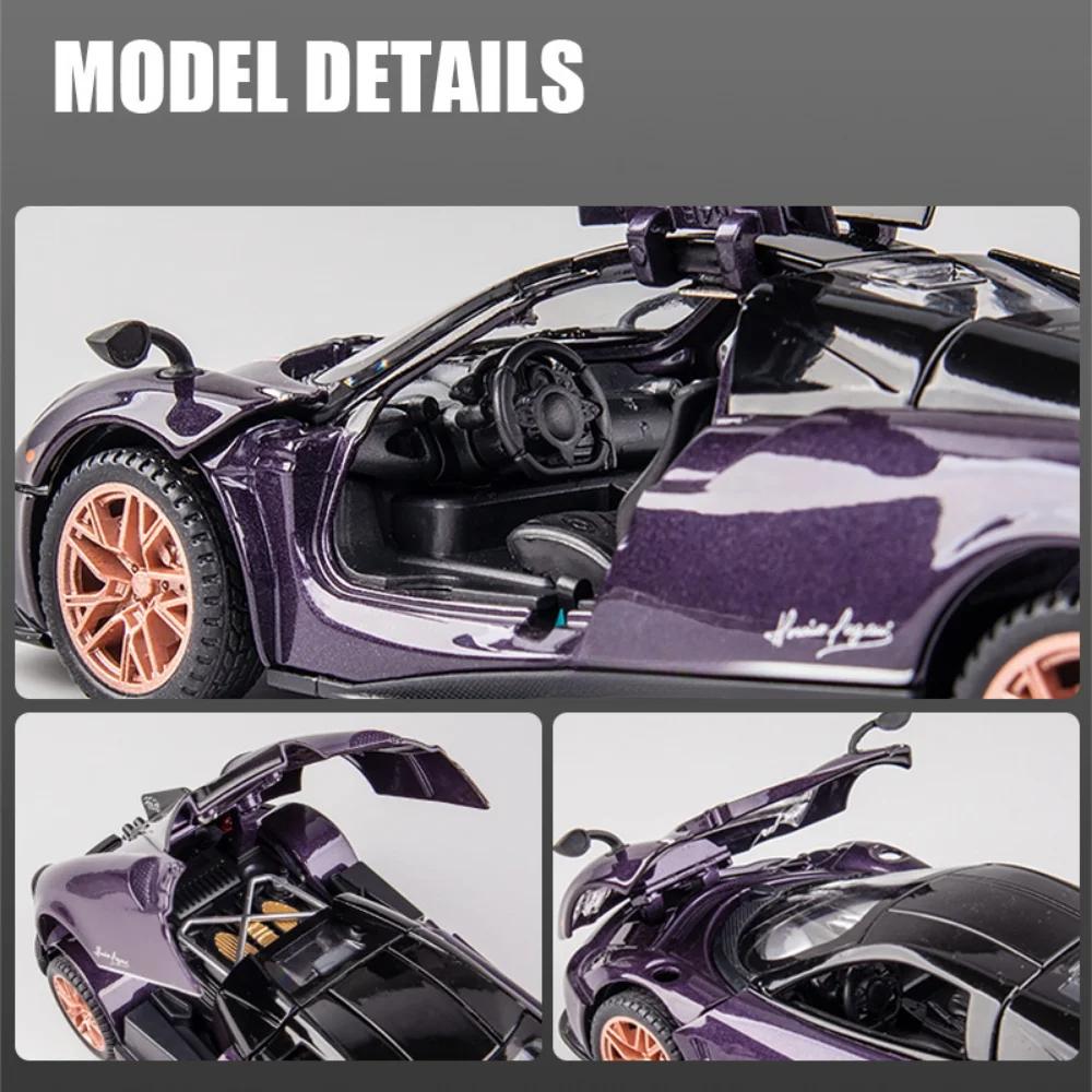 1/32 Pagani Huayra Dinastia Сплавная Модель Спортивного Автомобиля Литой Металлический Игрушечный Транспорт Модель Высокой Симуляции Со Звуком Светом Детские Подарки