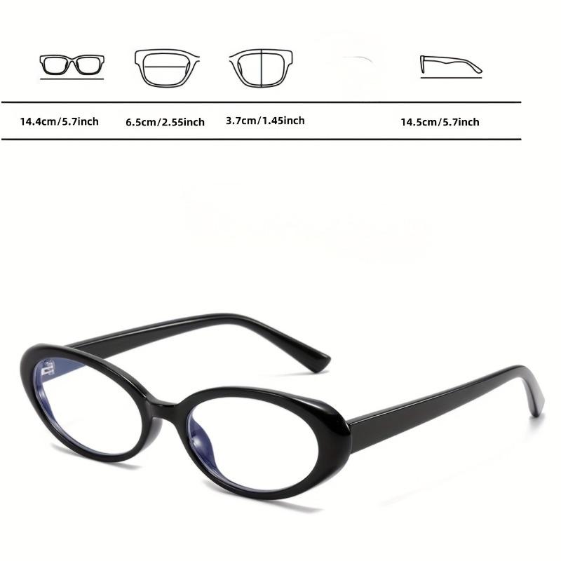 Женские очки в минималистичном стиле, овальные, с прозрачными линзами, с полной оправой из ПК, без диоптрий, декоративные очки для офиса и повседневной носки