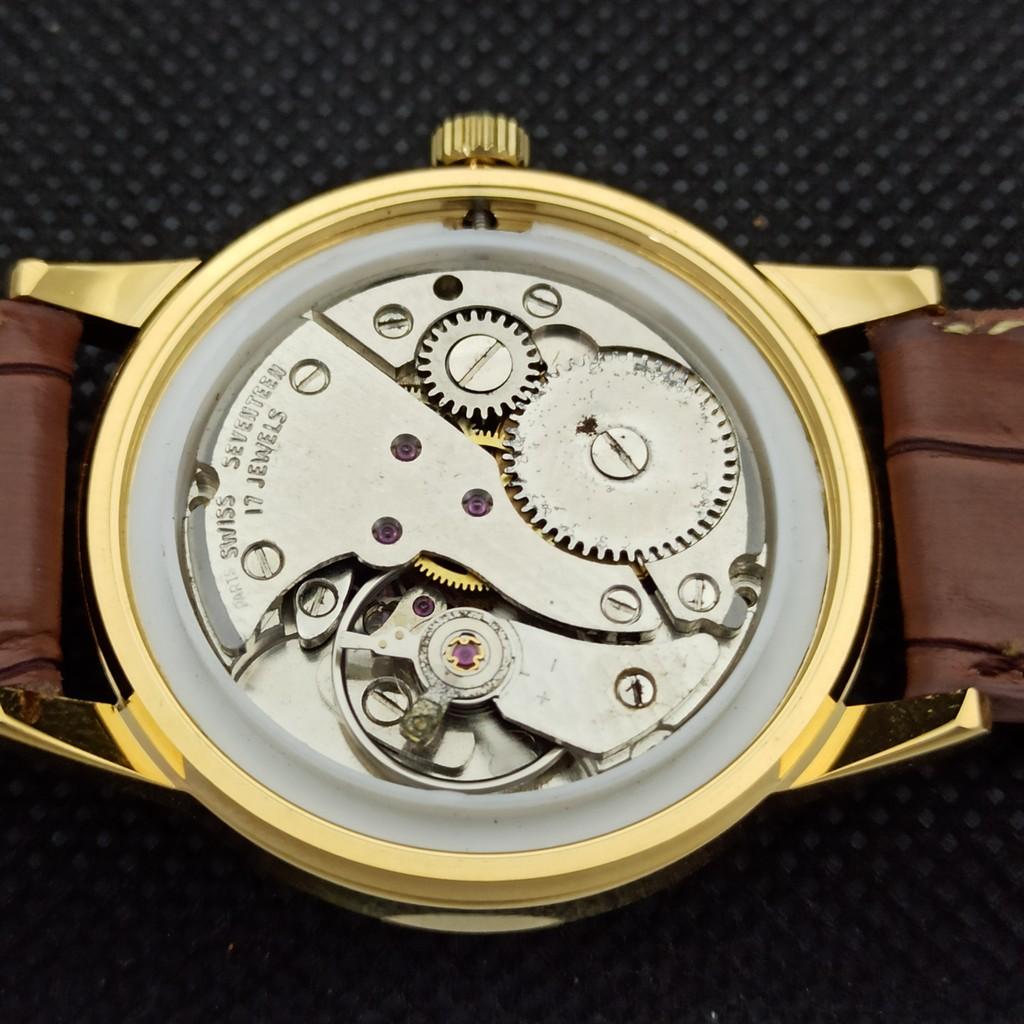 REFURBISHED GENTS MONTINE 17 JEWELS WINDING SWISS GOLD PLATED WATCH A285409-5 MontineQ-a285409-1