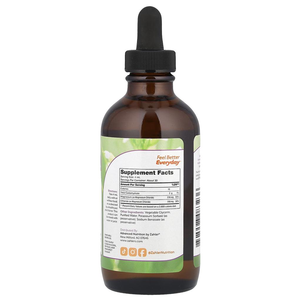 Liquid Magnesium, Unflavored, 118 mL (4 Fl Oz)