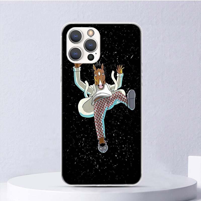 Мультяшный B-БоДжек Хорсменс Мягкий чехол для iPhone 16 17 Air 16E 15 Plus 11 12 13 Mini 14 Pro Max Чехол для телефона Apple 7 8 SE Coque Fu