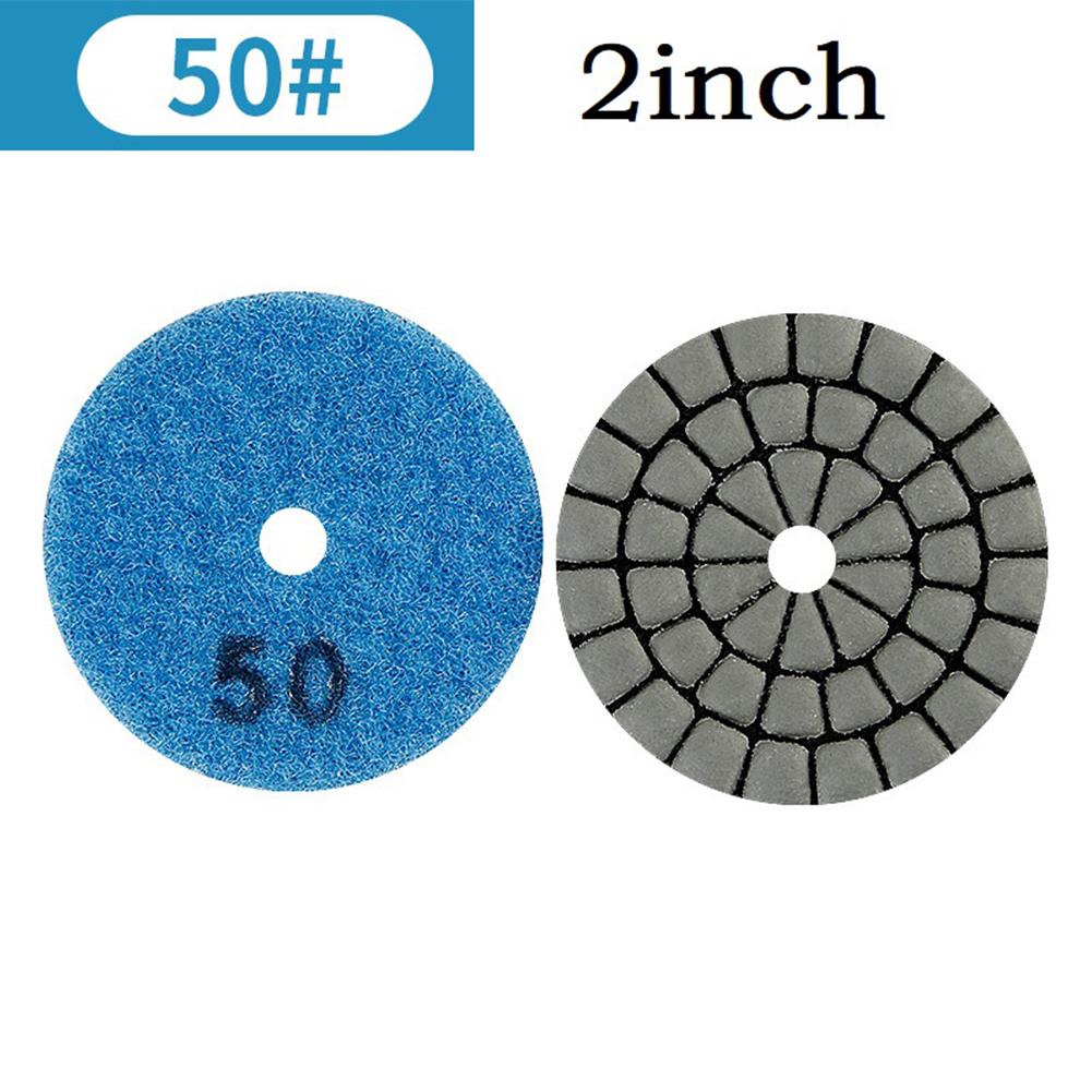 2 Inch 50mm Diamond Dry Polishing Pad Type For Granite Marble Sanding Disc Diamond Polishing Pad Dry Flexible Resin Sanding Disc
