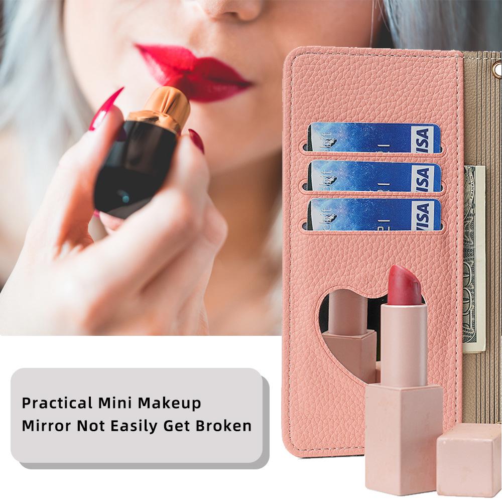 Cross-border Tecno Spark 20 Pro & Itel A50 4G Shoulder Strap Wallet Mirror Leather Phone Case