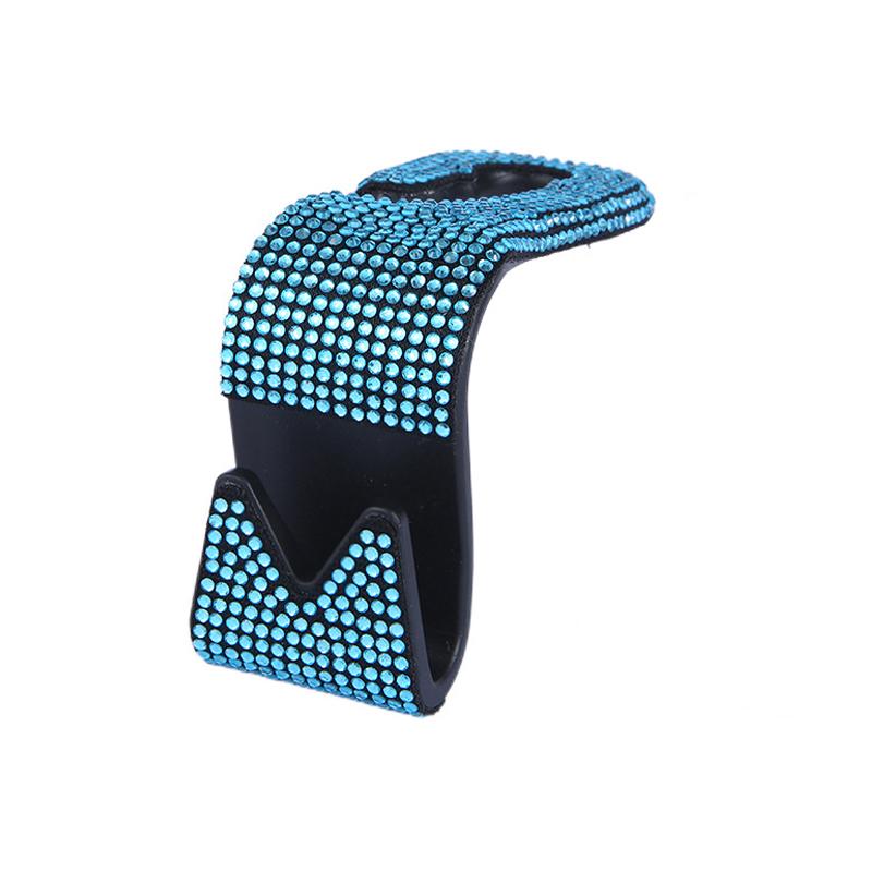 Бриллиантовый крючок на спинку автомобильного сиденья Блестящий страз Подвеска для хранения Автомобильный держатель для хранения с креплением на подголовник спинки сиденья Крючок Аксессуары для интерьера автомобиля