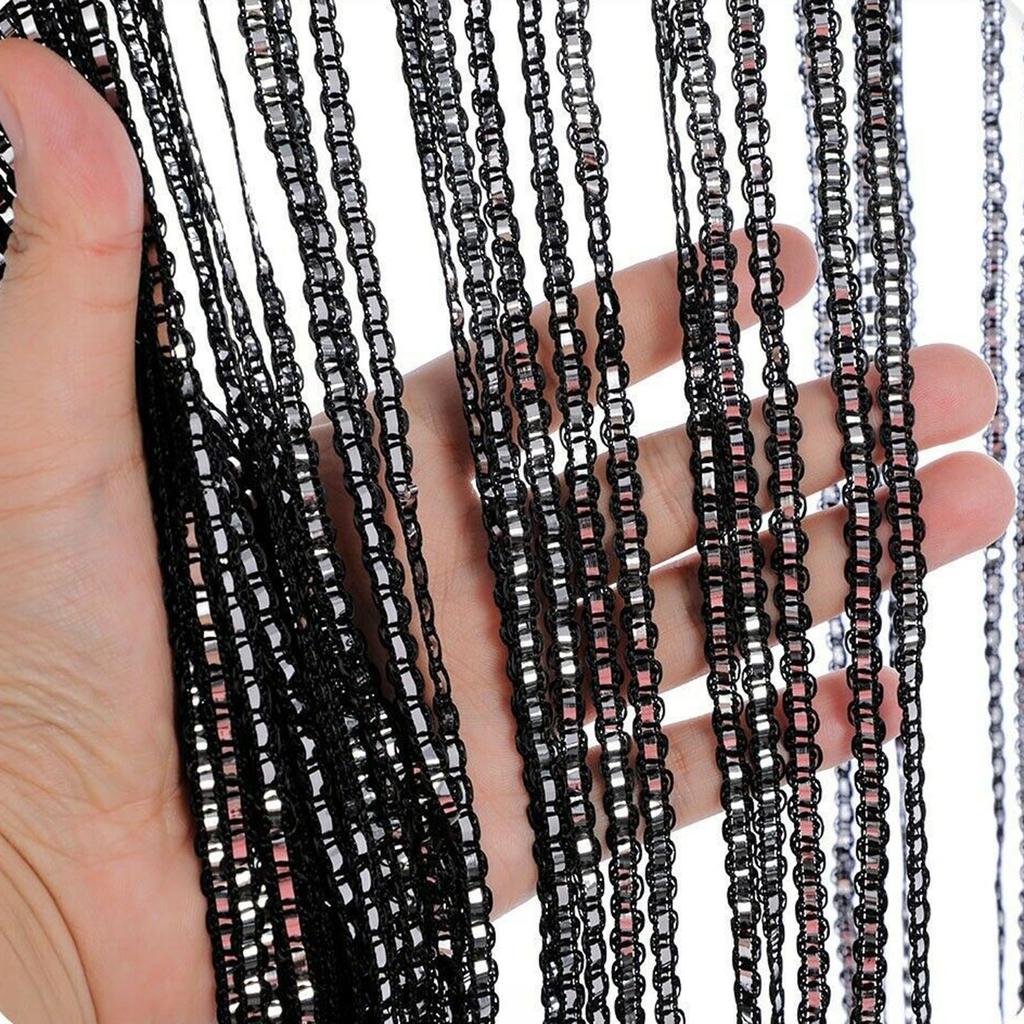 Домашняя Дверная Нитяная Занавеска Украшения Перегородка Комнаты Сетка Кисточка Бусины Занавеска для Дверных Проемов Окна Украшение Комнаты 200x100см