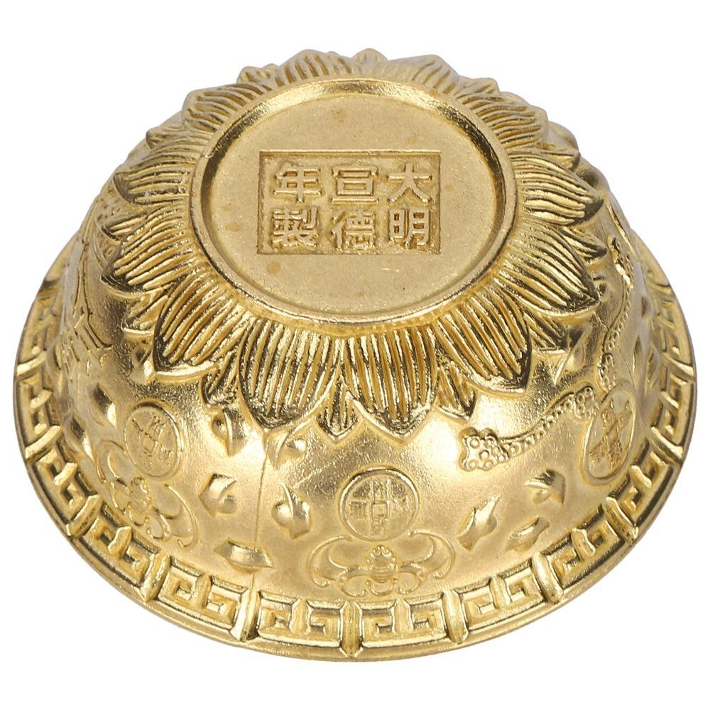 Brass Cornucopia Bowl Classic Embossed Wealth Prosperity Bowl Wealth Abundance Gift