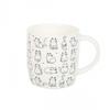 White Happy Cat Mug