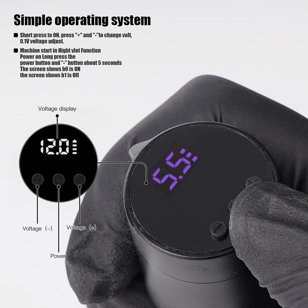 Роторная машина для татуировки с поворотной мачтой с беспроводным аккумулятором T1, принадлежности для татуировки