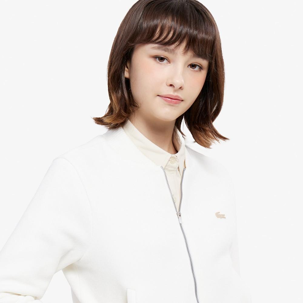 [lacoste] Women's Woven Contrast Windproof Zip-Up Cardigan AF811E-55N001