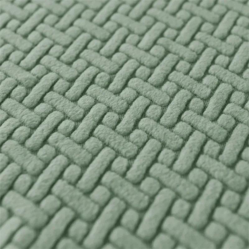 Ottoman Stool Cover Elastic All-Inclusive Footstool Slipcovers Dust Footrest Protective Covers Furniture Protective Cover Covers Square Woven