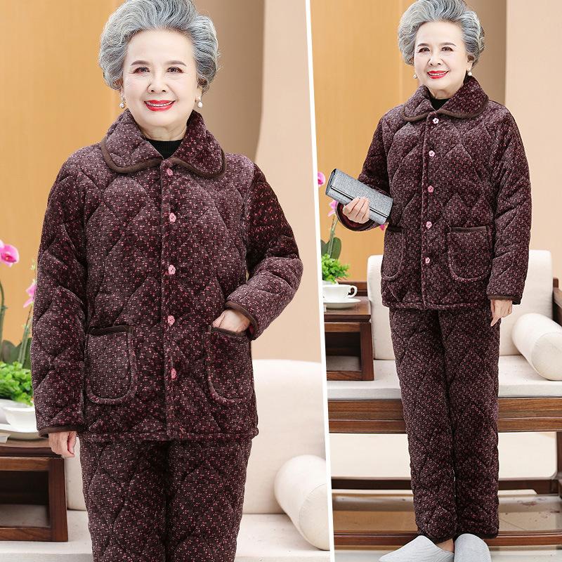 Зимний женский хлопковый комплект термобелья для дома, коралловый флис, утолщенный