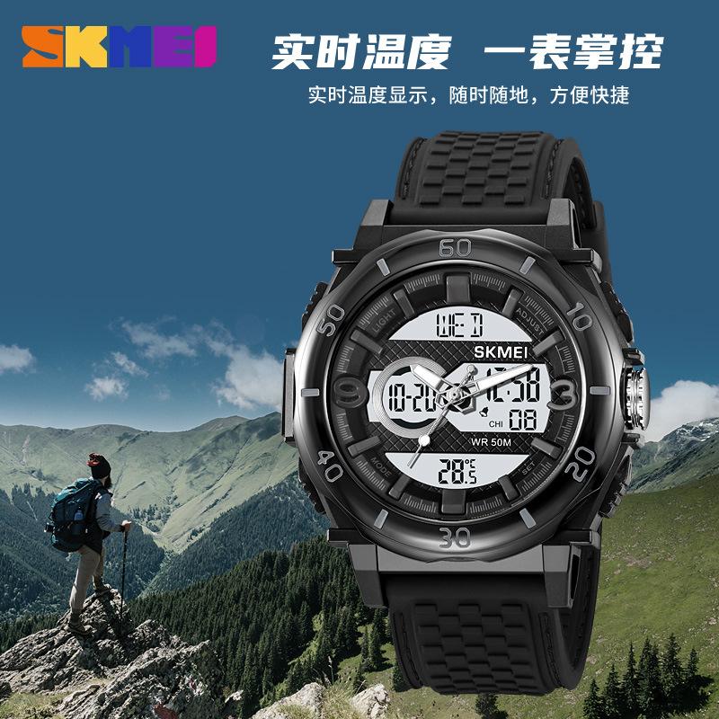 Moment Beauty Спортивные часы для мужчин с двойным механизмом Trend Водонепроницаемые электронные часы Светящийся будильник Электронные часы для мужчин