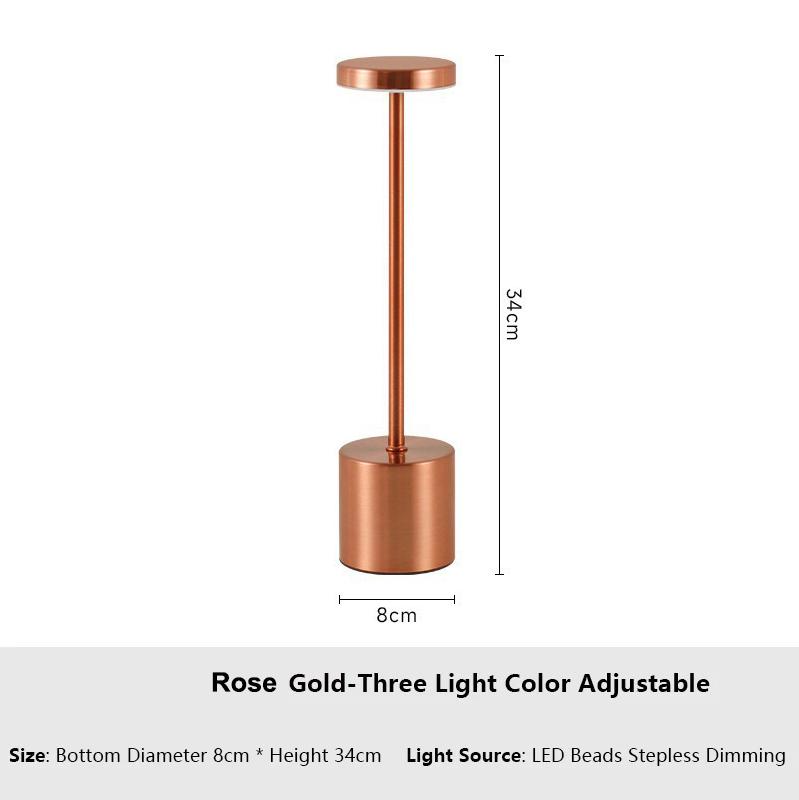 Сенсорная светодиодная настольная лампа, перезаряжаемая настольная лампа, 3 цвета, регулируемая прикроватная креативная окружающая световая панель, свет для декора комнаты