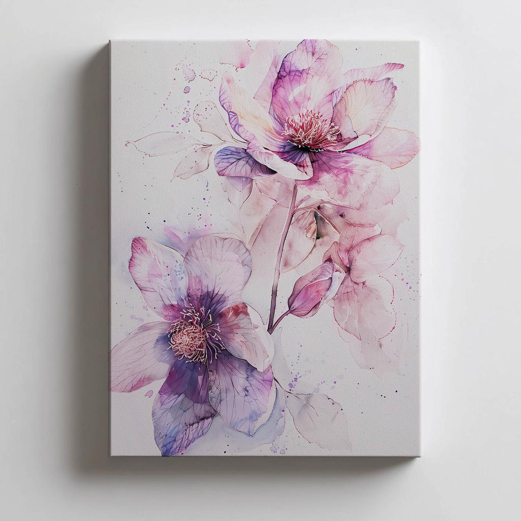 Kwiatowy Portret Wiosny Kwiatowy Portret Wiosny, 30X40 Cm, Rama Drewniana Ciemny Brąz, Papier Matowy 230 Gsm