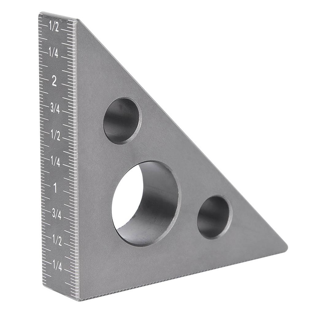 Triangle Ruler Aluminum Alloy 4590 Degree Frosted Right Angle Gauge Woodworking Tool