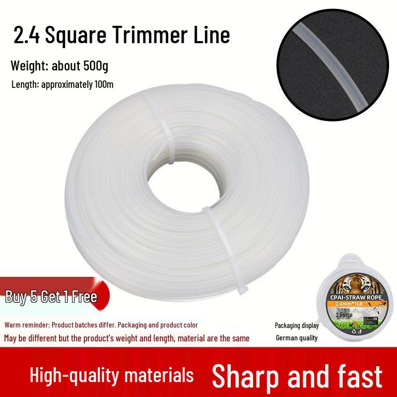 Universal Wear-Resistant Nylon Steel Wire Trimmer Line for Lawn Mower Heads