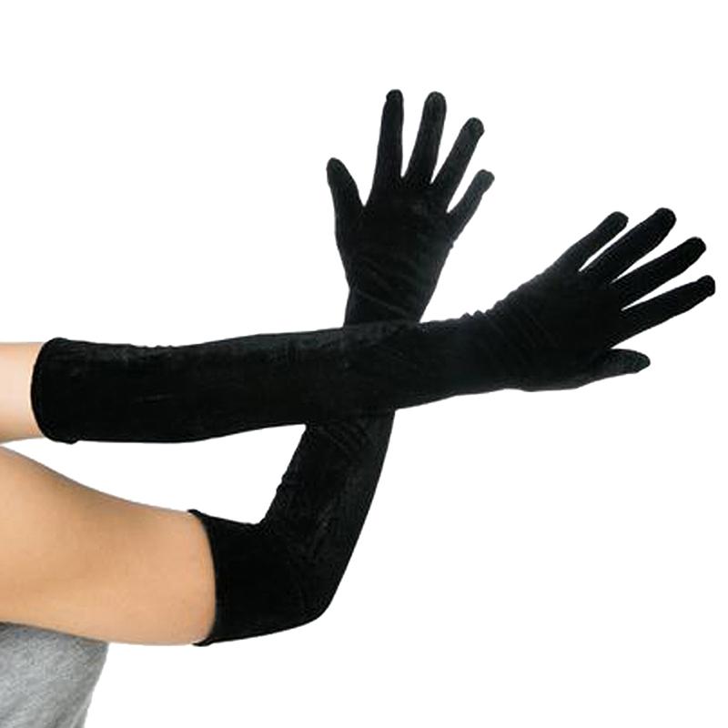 1 пара рождественских вечерних благородных банкетных женских бархатных длинных перчаток для ужина, теплые перчатки для вождения