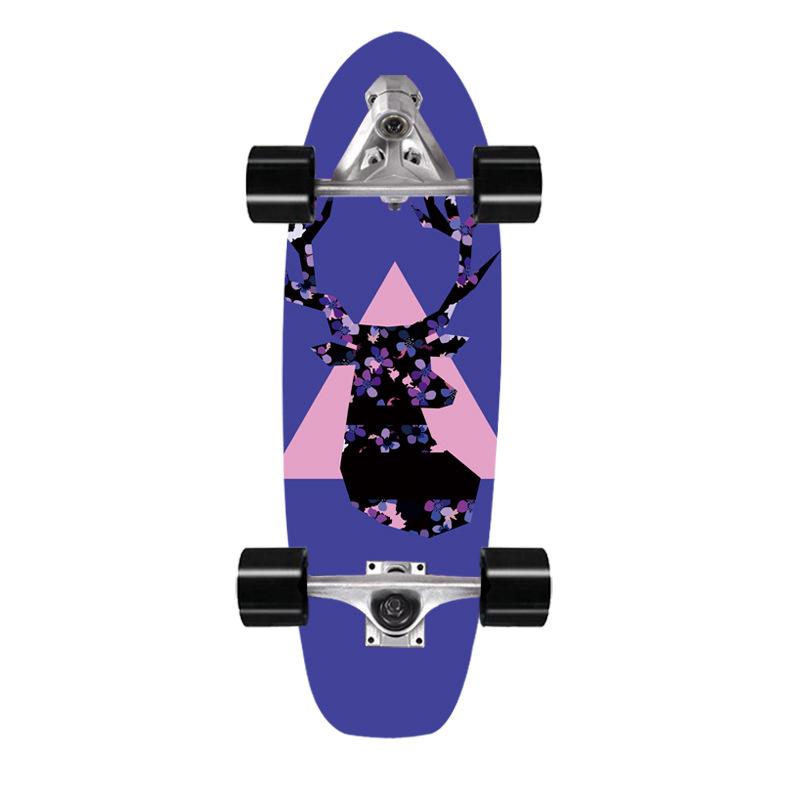 Скейтборд для сёрфинга на суше, мост, клен, имитация сёрфинга, лыжная тренировочная доска 76 см, сёрф-скейт на суше, доска для сёрфинга на суше