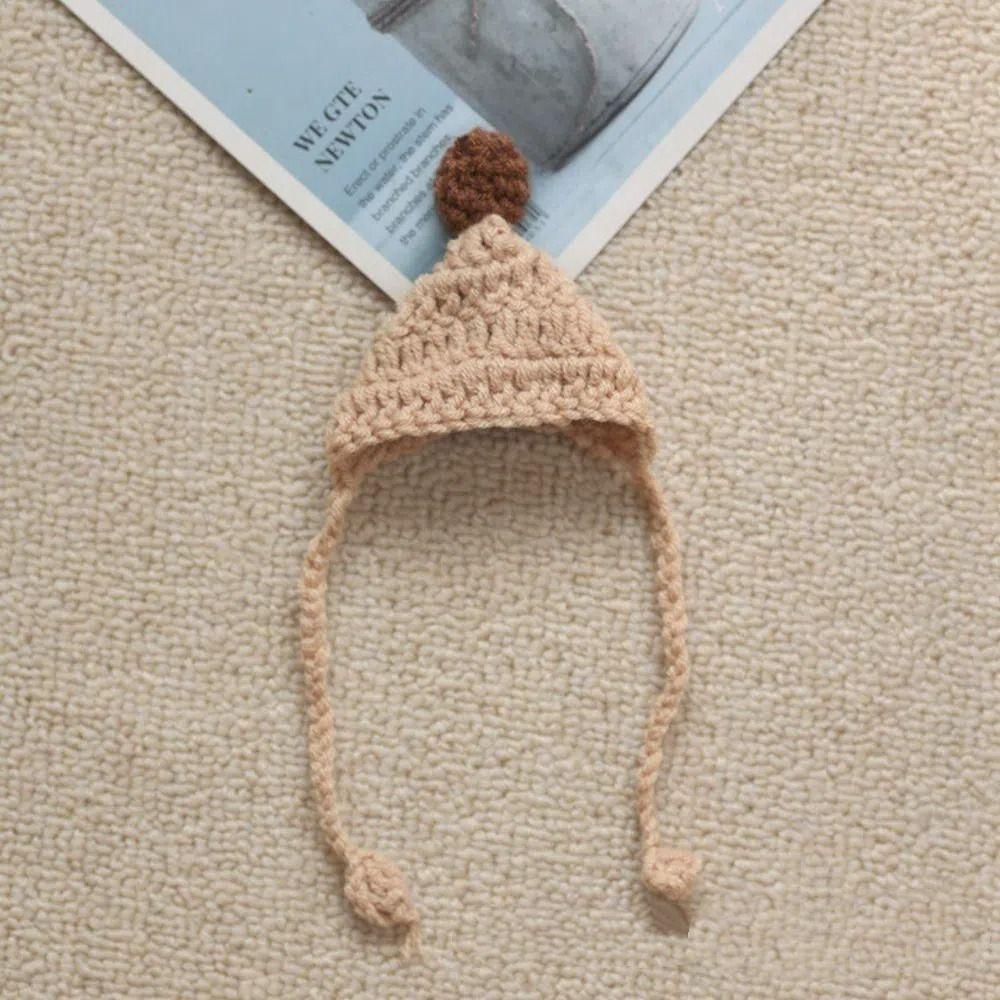 Cute Mini Knitted Hats Candy Color Casual Wear Hat Cartoon Animal Doll Hat  for Skirt