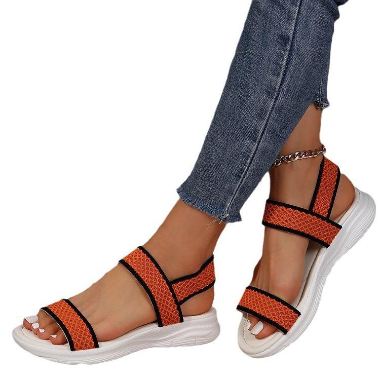 Сандалии большого размера женские летние 2024 новые спортивные женские туфли с рыбьим ртом размер 43