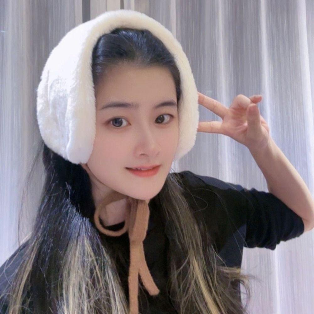Plush Winter Small Scarf Thick Warm Neck Wrap New Tie Earmuffs