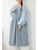 2026 Spring/Summer Mori Girl Lace-up Plaid Maxi Dress - Versatile Layered Camisole Skirt