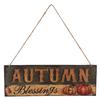 Wooden Door Hanging Plague with Pumpkin Sunflower Pattern for Indoor Outdoor Home DecorationJM00936