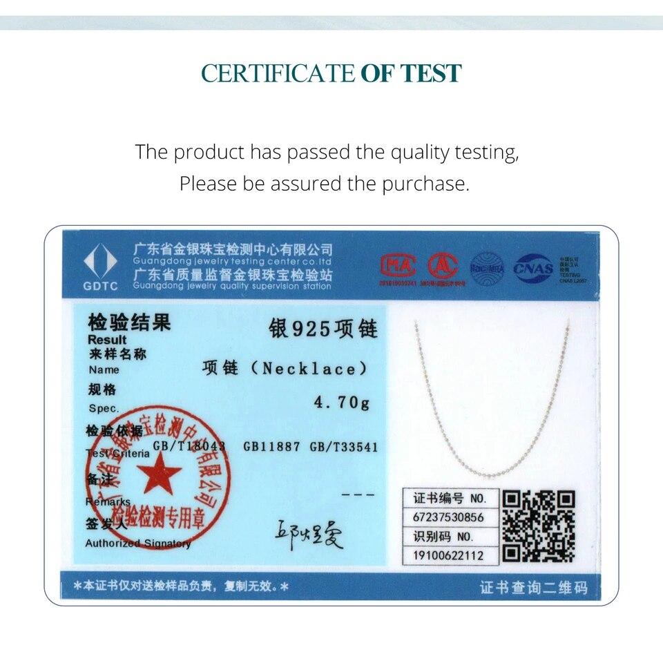 Ожерелье-цепочка BAMOER из стерлингового серебра 925 пробы с шариками, однотонное серебряное ожерелье-цепочка для женщин BSA004